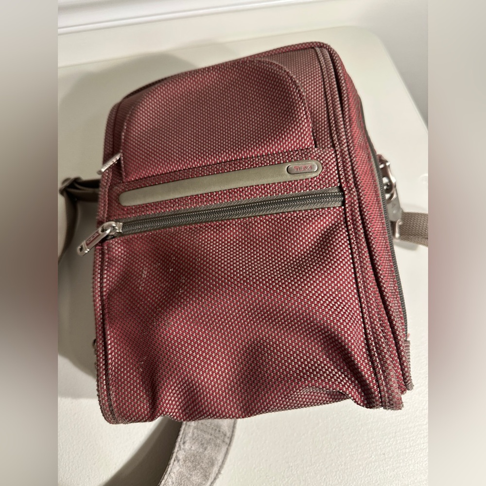 Tumi Men's Alpha Crossbody/Messenger/Travel Bag -Red Ballistic Nylon